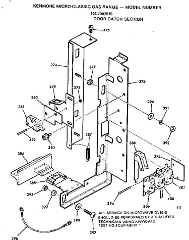 Door catch section