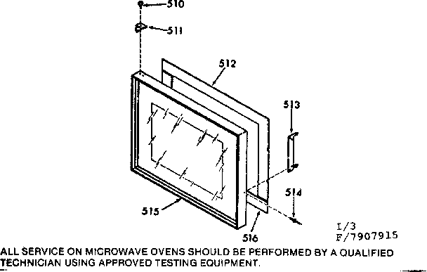 Microwave oven door section
