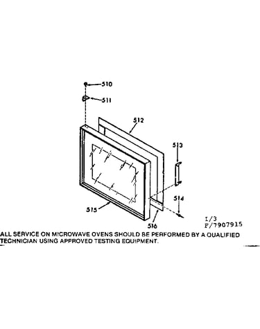Microwave oven door section