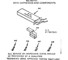 Kenmore 1037907915 wire harness and components diagram