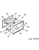 Lower oven door section