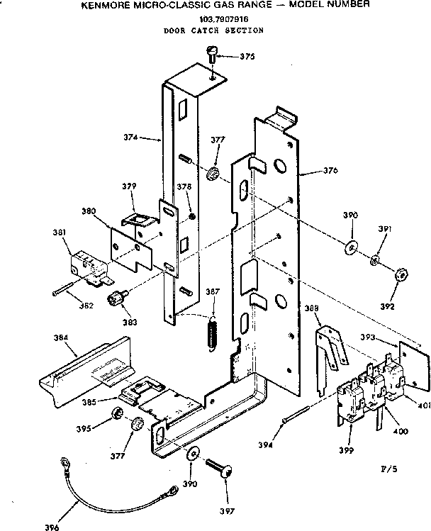 Door catch section