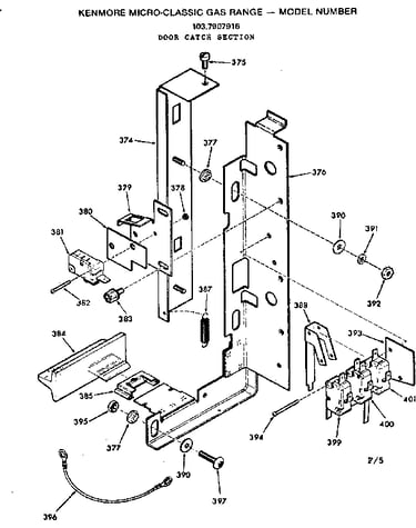 Door catch section