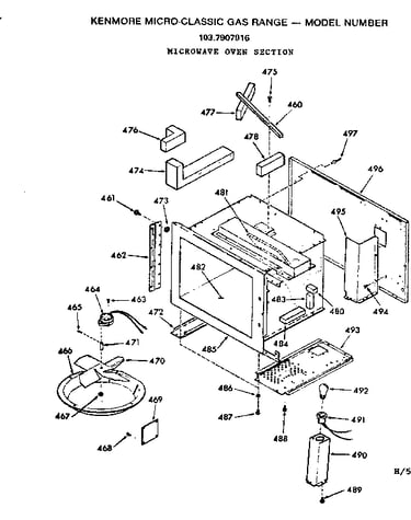 Microwave oven section