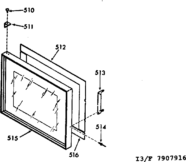 MICROWAVE OVEN DOOR SECTION