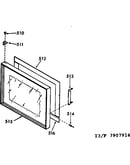 Microwave oven door section