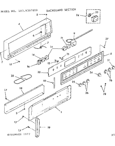 Backguard section