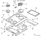 Kenmore 1039307810 main top section diagram