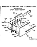 Oven door section