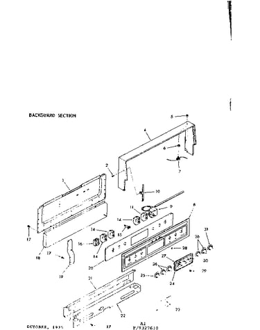 Backguard section