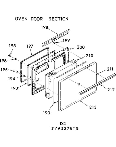 Oven door section
