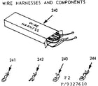 Kenmore 1039327660 wire harnesses and components diagram
