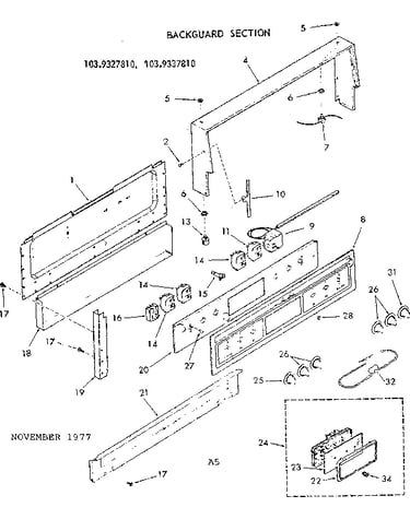 Backguard section