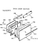 Oven door section