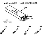 Kenmore 1039337810 wire harness and components diagram