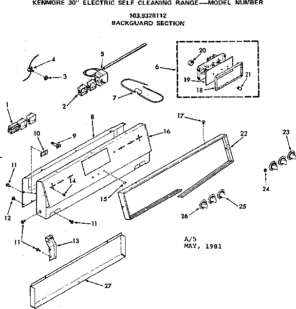 Backguard section