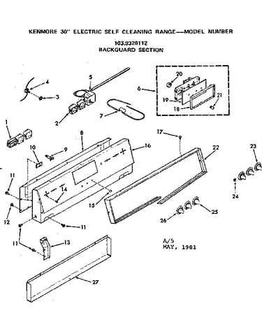Backguard section