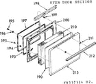 Kenmore 1039337324 oven door section diagram