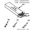 Kenmore 1039337344 wire harnesses and components diagram