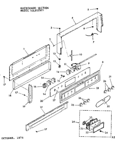 Backguard section