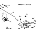 Kenmore 1039337611 power lock section diagram