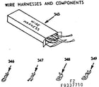 Kenmore 1039337710 wire harness and components diagram