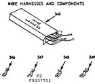 Kenmore 1039337711 wire harnesses and components diagram