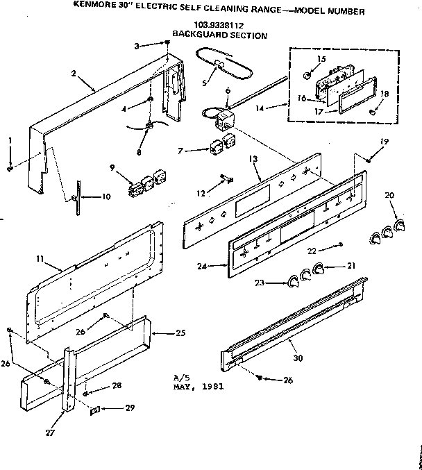 Backguard section