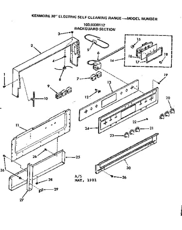 Backguard section