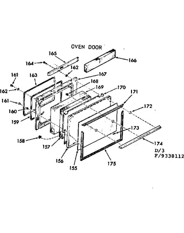 Oven door section