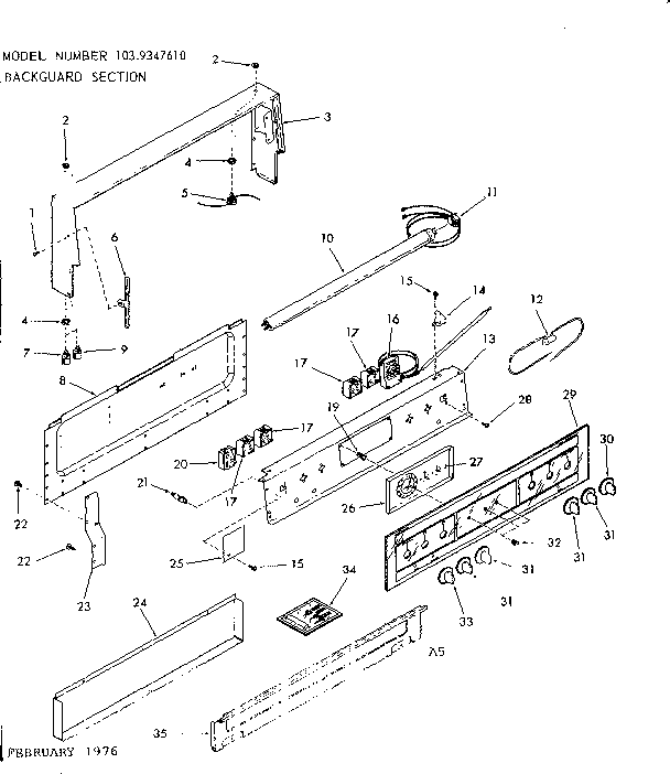 Backguard section