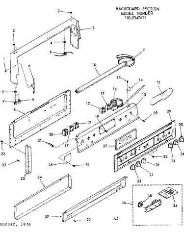 Backguard section