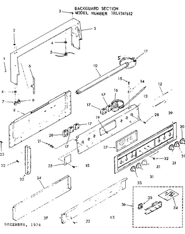 Backguard section