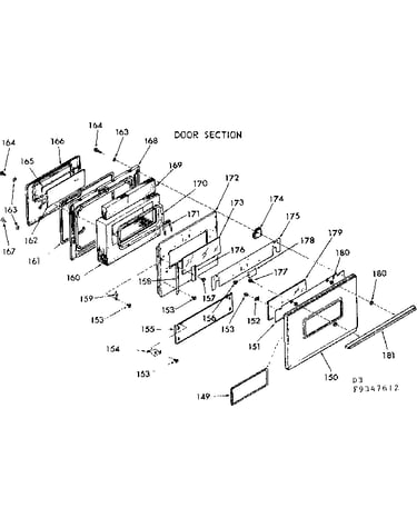 Oven door section