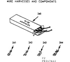 Kenmore 1039347612 wire harness & components diagram