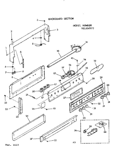 Backguard section
