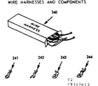 Kenmore 1039347613 wire harnesses and components diagram