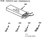 Kenmore 1039347810 wire harness and components diagram