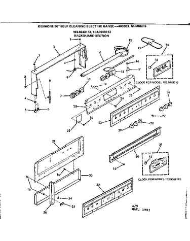 Backguard section