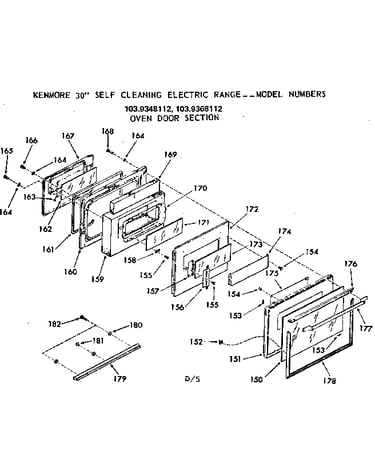 Oven door section