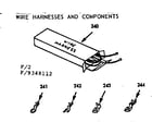 Kenmore 1039348112 wire harnesses and components diagram