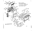 Kenmore 1039357363 oven door section diagram
