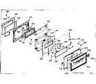 Kenmore 1039357560 oven door section diagram