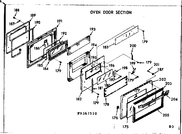 OVEN DOOR SECTION