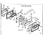 Kenmore 1039367520 oven door section diagram