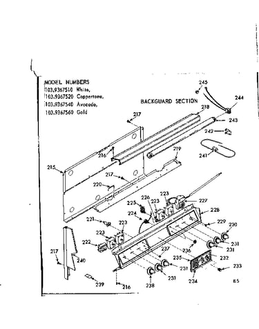 Backguard section