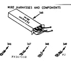 Kenmore 1039367560 wire harnesses and components diagram