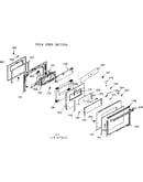 Oven door section
