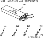 Kenmore 1039367610 harnesses and components diagram