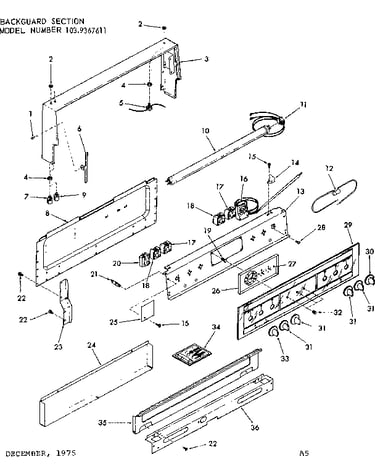 Backguard section